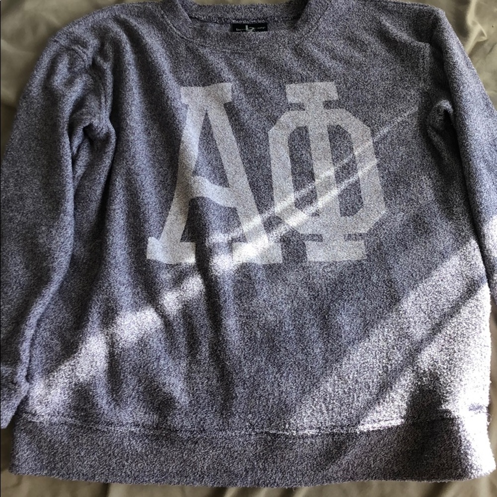 Purple Alpha Phi crewneck sweater